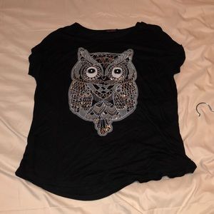 Black and Gold Owl T-Shirt